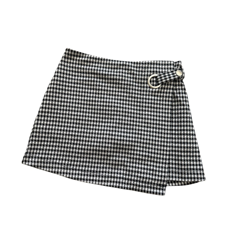 Black and White Checkered Girl’s Skirt